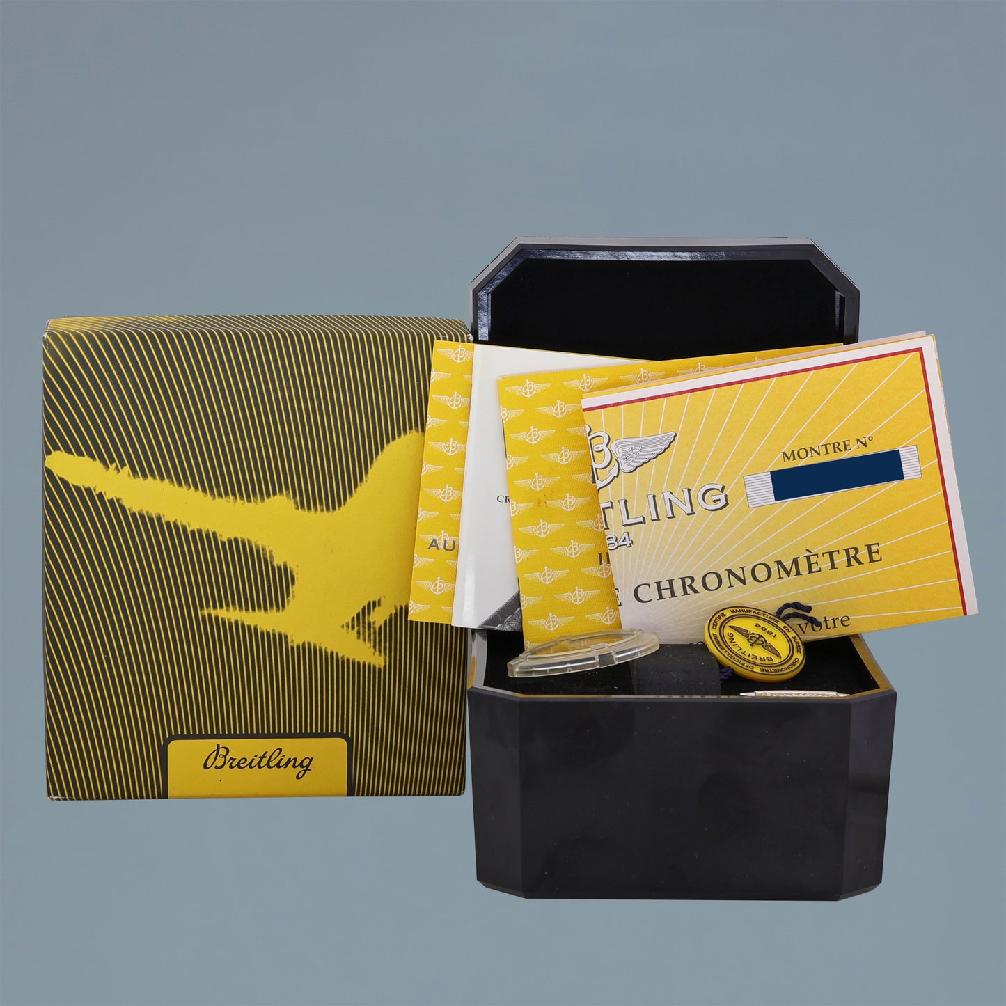 PAPERS Breitling Crosswind Automatic D13355 Two Tone Gold 42mm White Watch Box