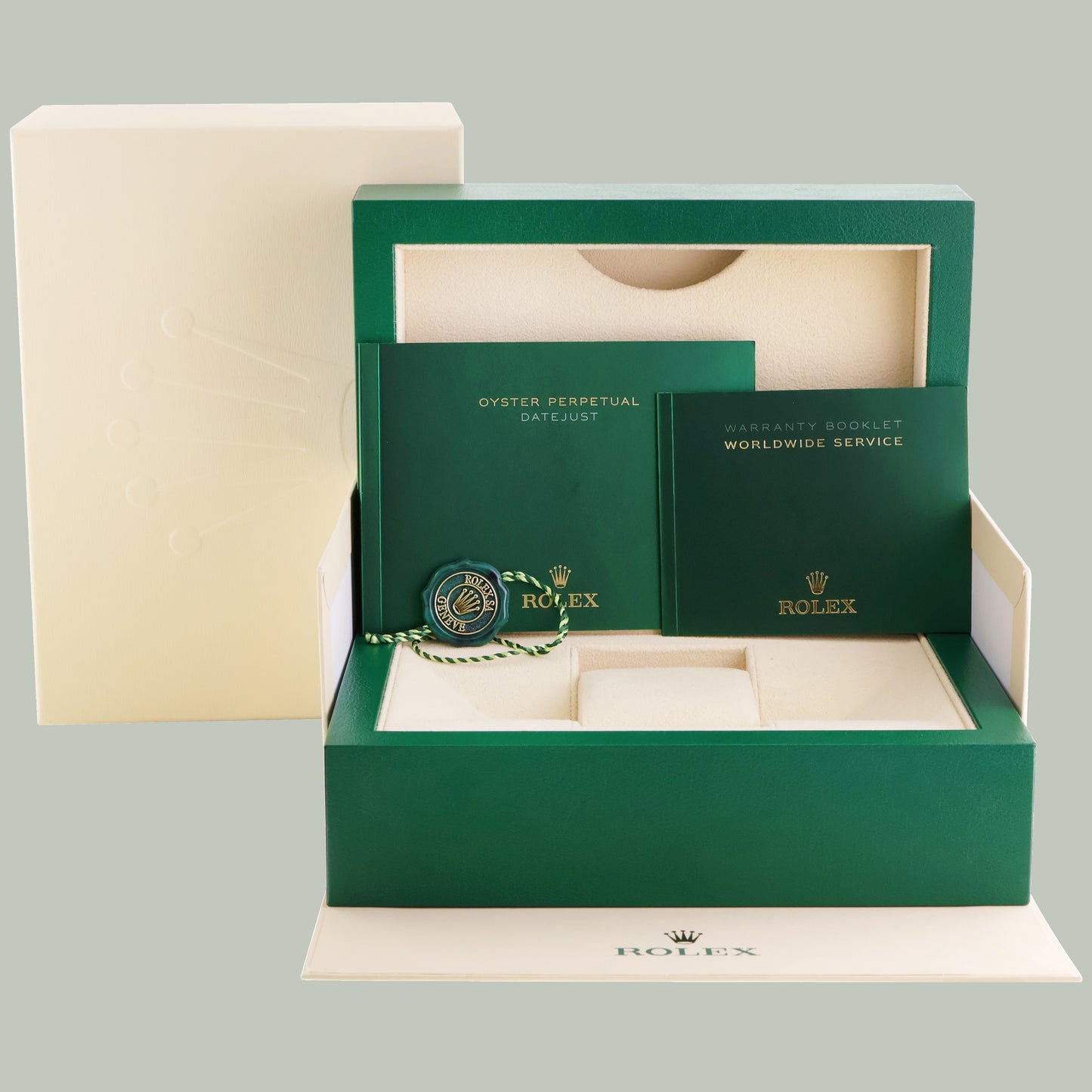 2021 MINT Rolex DateJust 126333 Two Tone Gold Champagne Diamond 41mm Watch Box
