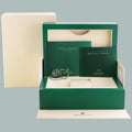 2013 MINT Rolex 116264 DateJust Turn-O-Graph Steel Black Stick White Gold Fluted Watch