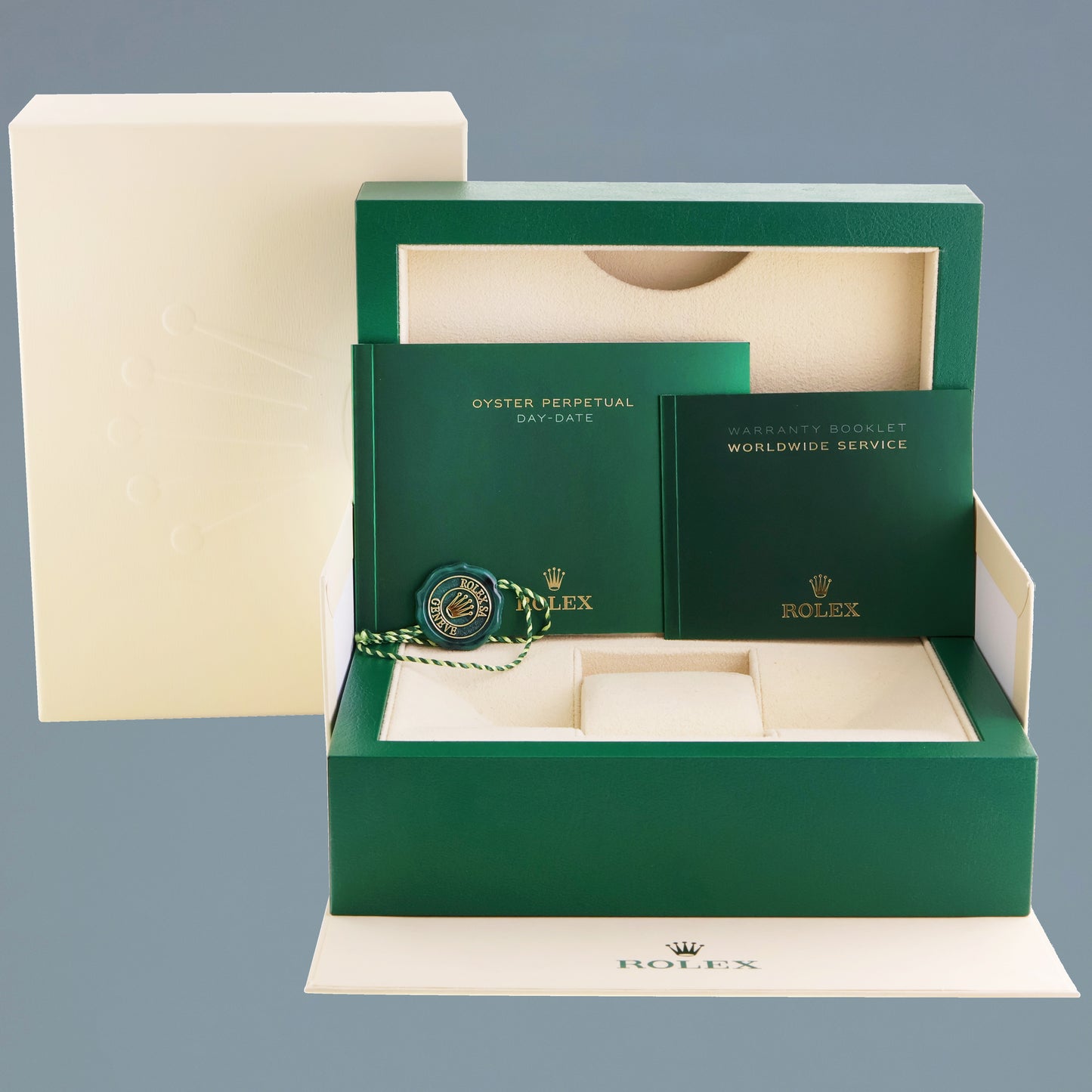 2013 MINT Rolex President Day Date 118239 White Gold Black Diamond Watch Box