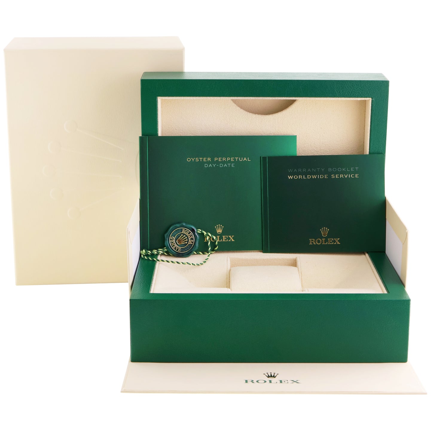 MINT 2020 Rolex Day Date 40 White Gold President Grey Tapestry 228239 Watch Box