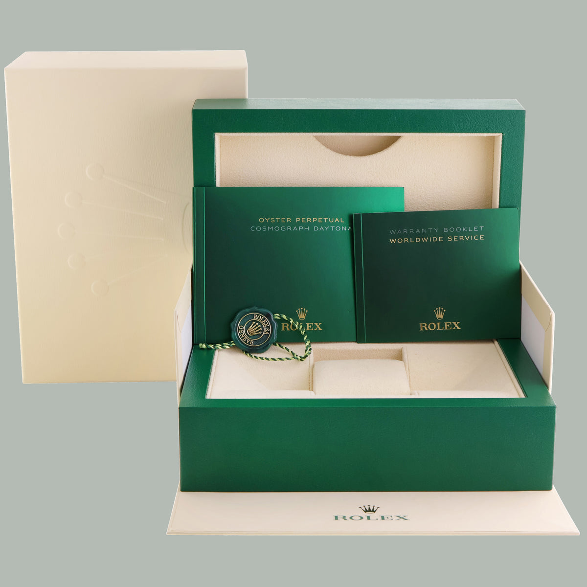 MINT 2005 Rolex Daytona White Gold 116519 Meteorite Roman Leather Watch Box