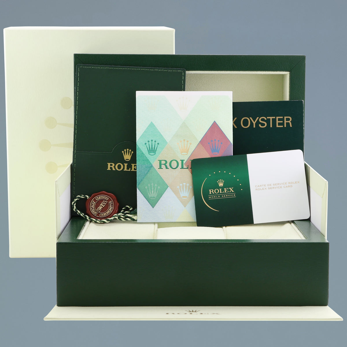 PAPERS 2025 RSC Rolex 16613LB Submariner Gold Steel Two Tone Gold Sunburst Blue Watch