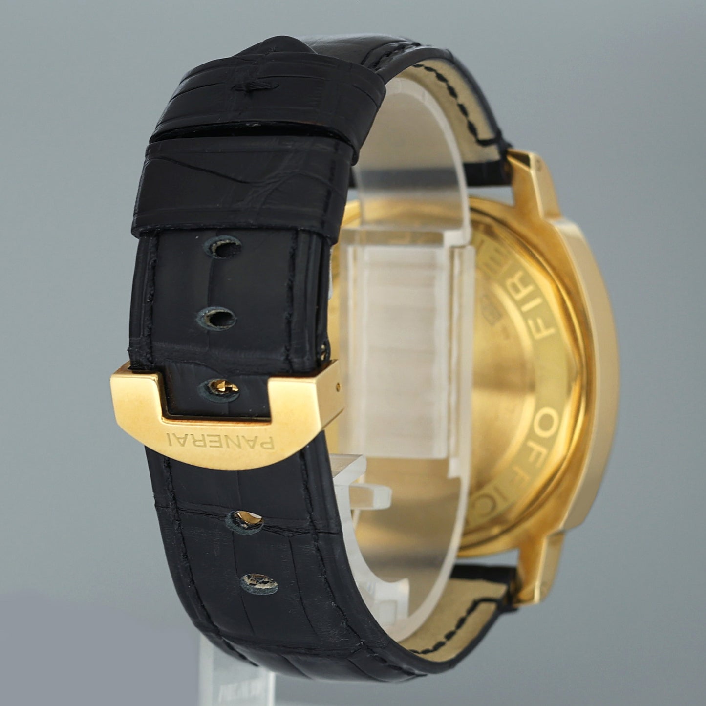 PAPERS Panerai Luminor Marina Automatic PAM00140 Black Carbon Yellow Gold Watch