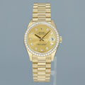 2023 NEW PAPERS Rolex Midsize 31mm Yellow Gold Champagne Diamond 278288RBR Watch Box