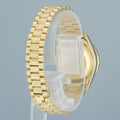 MINT Ladies Rolex DateJust Bark Finish President 26mm 69288 Gold Diamond Bezel Watch