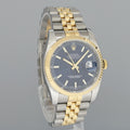 MINT Rolex DateJust Jubilee Two Tone Steel 36mm 116233 Yellow Gold Blue Stick Watch