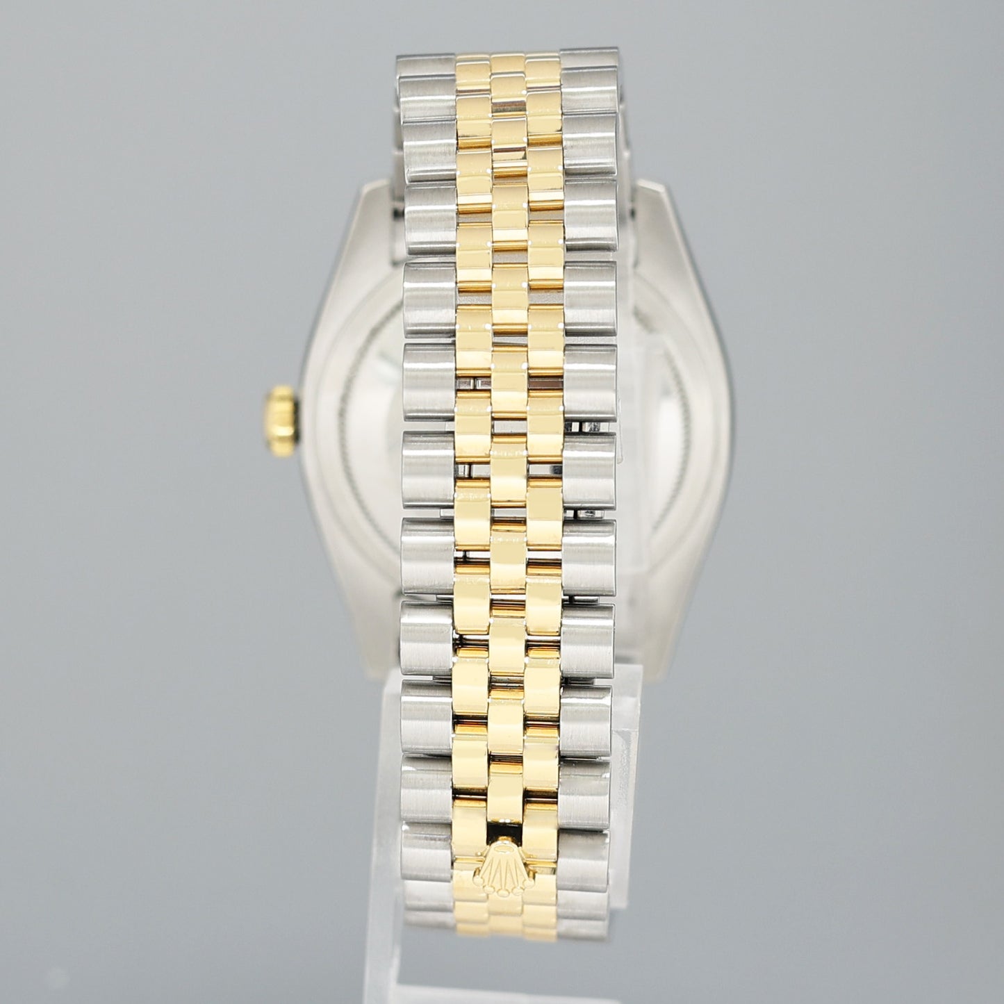 MINT Rolex DateJust Jubilee Two Tone Steel 36mm 116233 Yellow Gold Blue Stick Watch