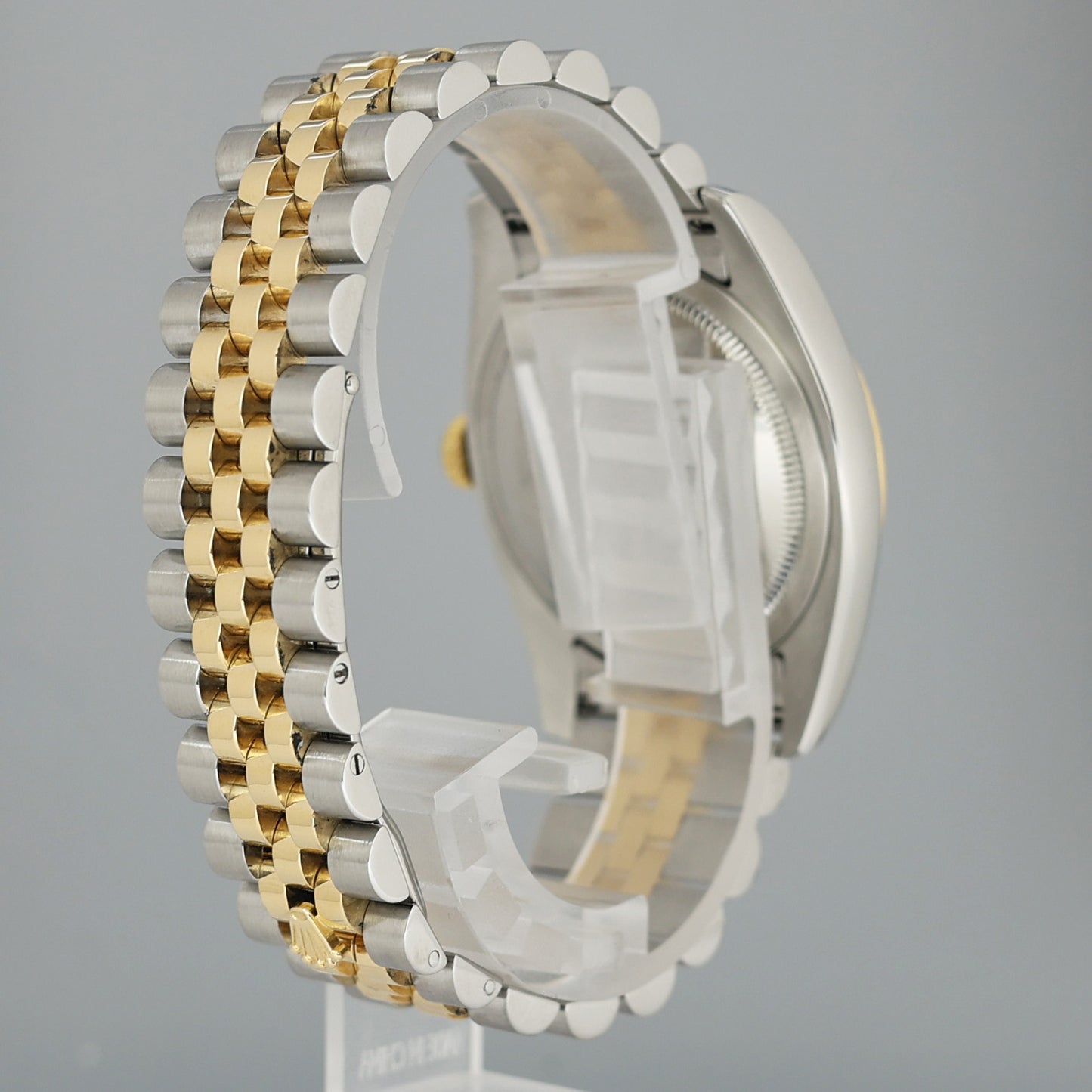 MINT Rolex DateJust Jubilee Two Tone Steel 36mm 116233 Yellow Gold Blue Stick Watch