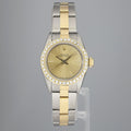 Ladies Diamond Rolex 67193 Jubilee Oyster Perpetual 24mm Two Tone Gold Dial Watch Box