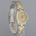 Ladies Diamond Rolex 67193 Jubilee Oyster Perpetual 24mm Two Tone Gold Dial Watch Box