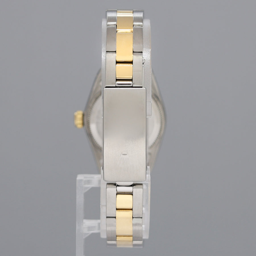 Ladies Diamond Rolex 67193 Jubilee Oyster Perpetual 24mm Two Tone Gold Dial Watch Box