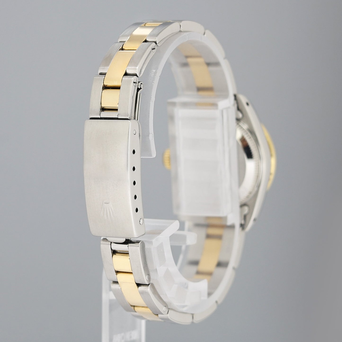 Ladies Diamond Rolex 67193 Jubilee Oyster Perpetual 24mm Two Tone Gold Dial Watch Box