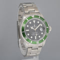 MINT 2009 Rolex Kermit Green Anniversary 40mm Submariner 16610LV Watch Box