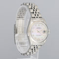 FACTORY MOTHER OF PEARL PAPERS Ladies Rolex DateJust 26mm Fluted Bezel Jubilee Watch