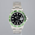 MINT 2009 Rolex Kermit Green Anniversary 40mm Submariner 16610LV Watch Box