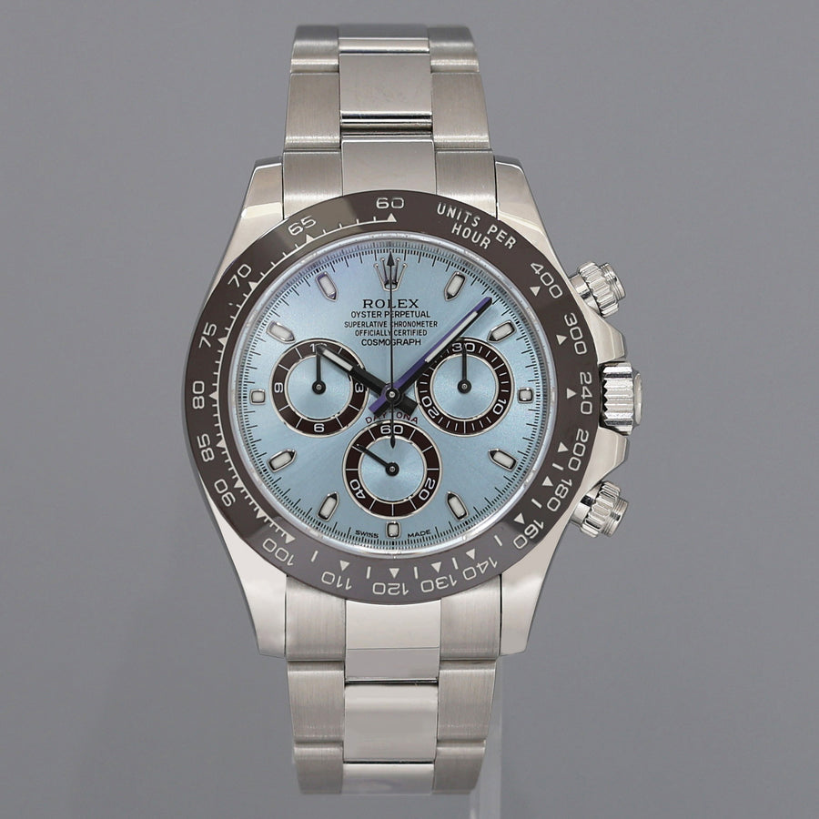 PAPERS 2025 RSC Rolex Daytona 116506 Platinum Glacier Ice Blue Ceramic Watch Box
