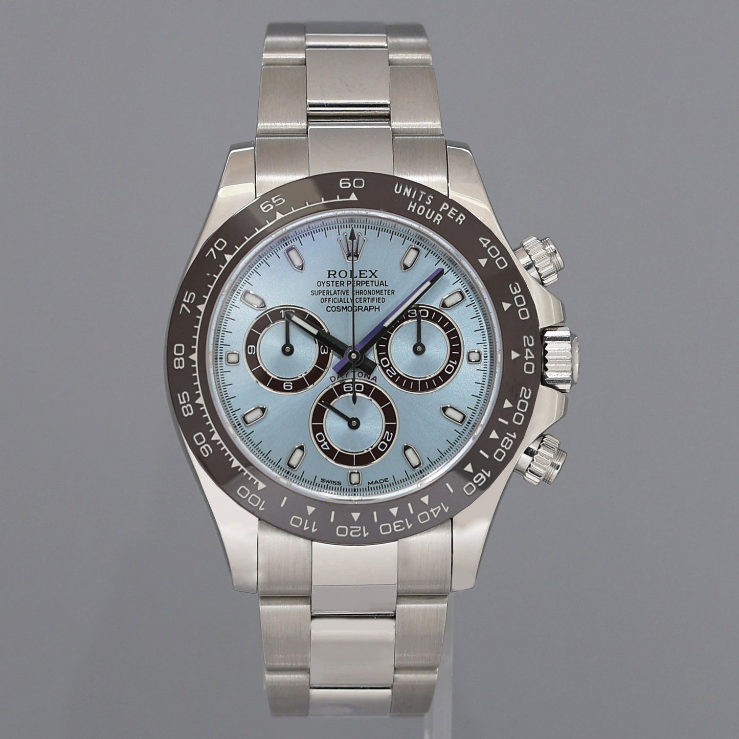 2020 MINT PAPERS Rolex Daytona 116506 Platinum Glacier Ice Blue Ceramic Watch Box