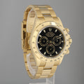 MINT Rolex Daytona 116528 Black 40mm Chronograph Yellow Gold Watch