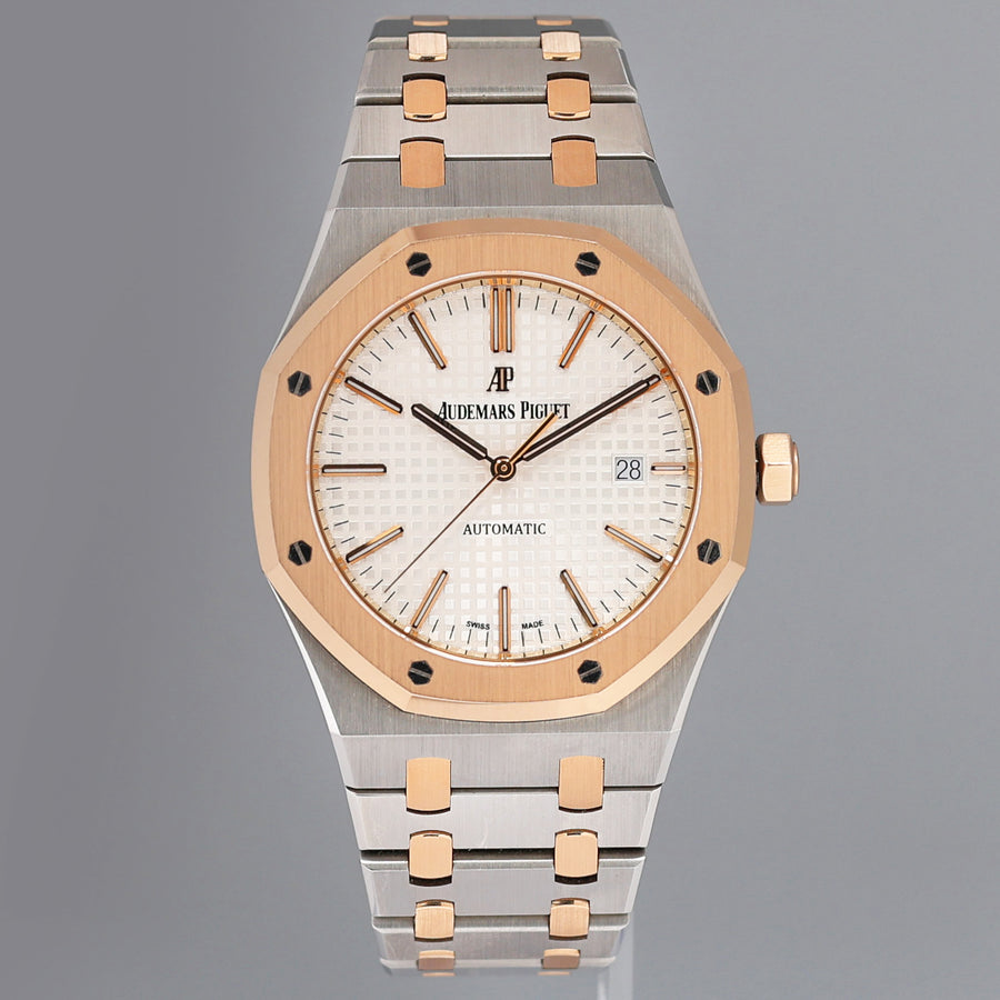 MINT Audemars Piguet Royal Oak 41mm Steel Two Tone Rose Gold 15400SR Watch Box