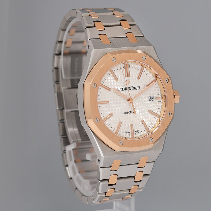 MINT Audemars Piguet Royal Oak 41mm Steel Two Tone Rose Gold 15400SR Watch Box