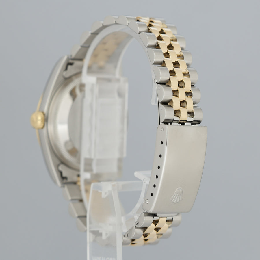MINT PAPERS Rolex DateJust 16233 Rhodium Roman Jubilee Yellow Gold Two Tone Watch