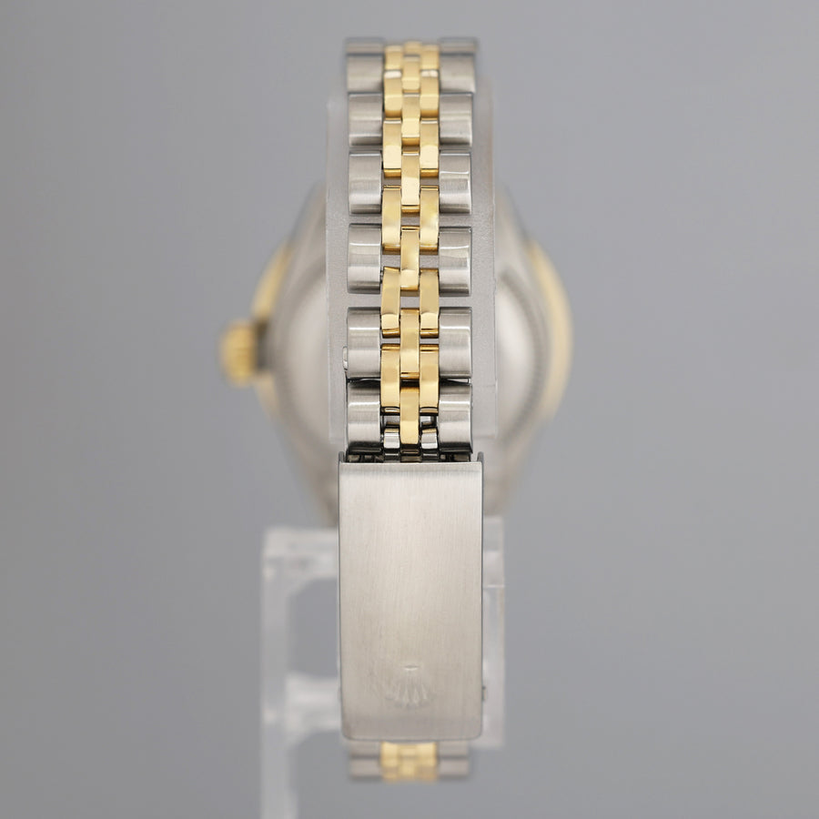 Diamond Ladies Rolex DateJust 26mm 79173 Two Tone 18k Gold Steel Mother of Pearl Watch