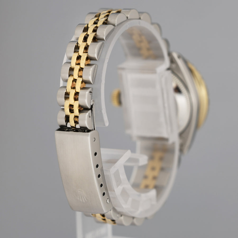 Diamond Ladies Rolex DateJust 26mm 79173 Two Tone 18k Gold Steel Mother of Pearl Watch