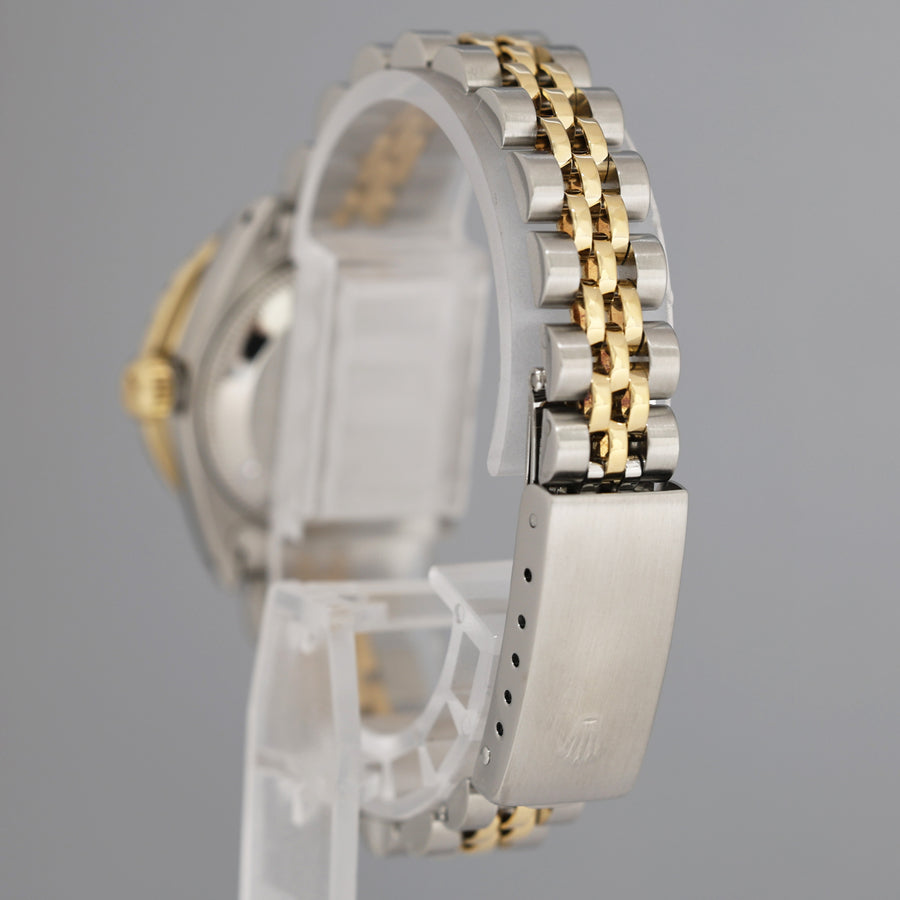 Diamond Ladies Rolex DateJust 26mm 79173 Two Tone 18k Gold Steel Mother of Pearl Watch