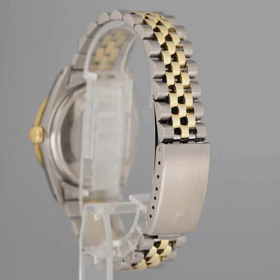 PAPERS DIAMOND BEZEL Rolex DateJust 16013 Two-Tone MOP Yellow Gold Jubilee Watch