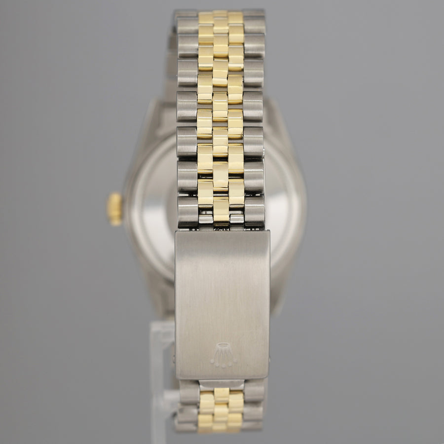 PAPERS DIAMOND BEZEL Rolex DateJust 16013 Two-Tone MOP Yellow Gold Jubilee Watch