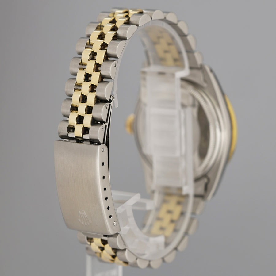 PAPERS DIAMOND BEZEL Rolex DateJust 16013 Two-Tone MOP Yellow Gold Jubilee Watch