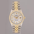 PAPERS DIAMOND BEZEL Rolex DateJust 16013 Two-Tone MOP Yellow Gold Jubilee Watch