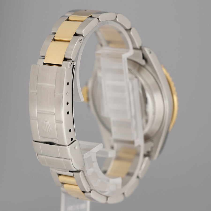 Rolex Submariner 16613LB Gold Steel Two Tone Yellow Gold Sunburst Blue Dial Watch Box