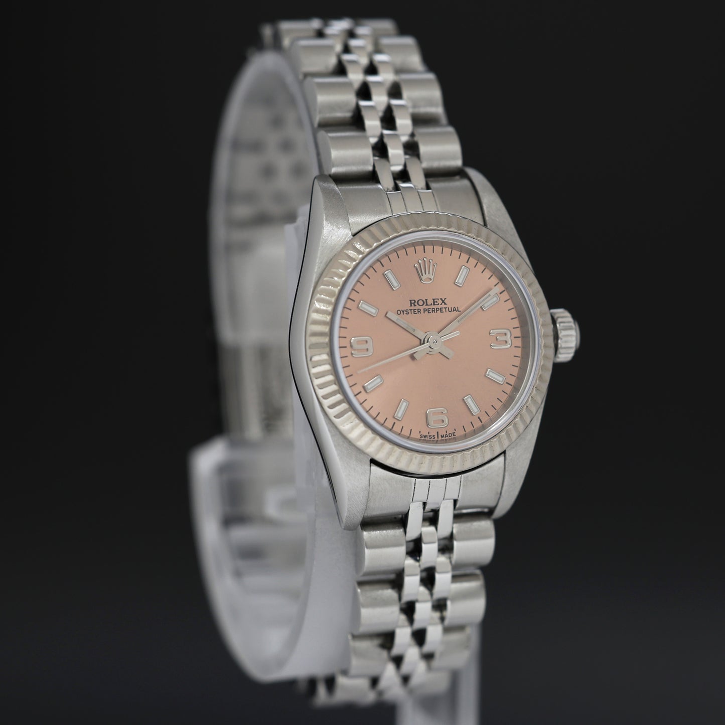 2005 PAPERS MINT Ladies Rolex 76094 Jubilee Oyster Perpetual 24mm Pink Watch Box