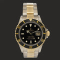 PAPERS Rolex Submariner Date 16803 Two-Tone Yellow Gold Steel Black 40mm Watch Box