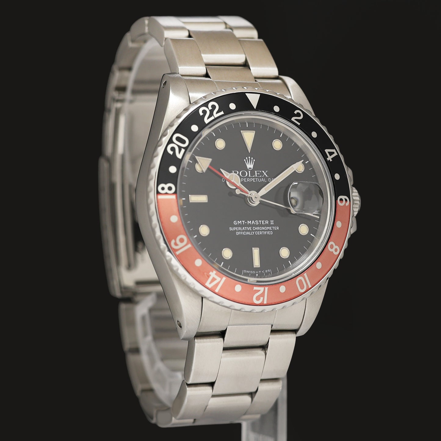 PAPERS 1984 Rolex GMT-Master II 2 Fat Lady Coke Red Steel 16760 40mm Watch Box