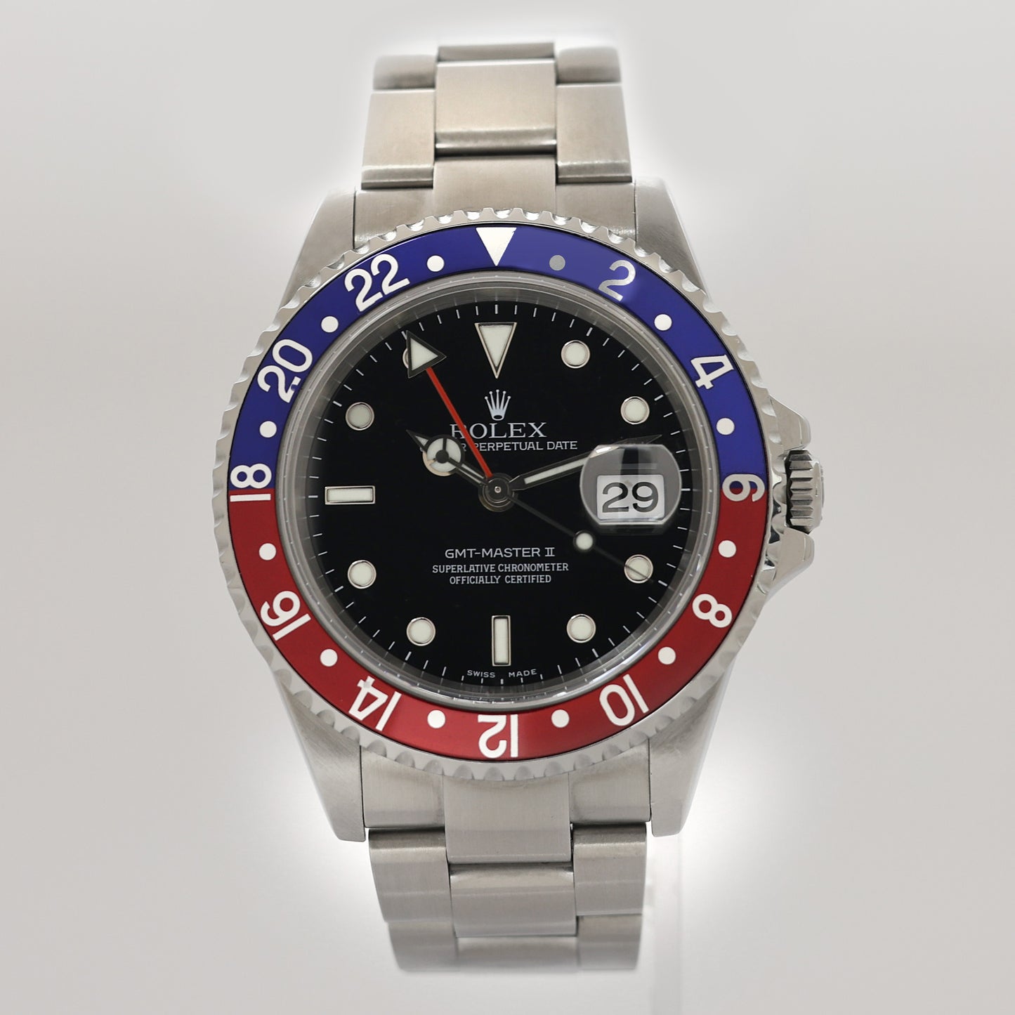 2023 RSC PAPERS Rolex 16710 GMT-Master Pepsi Blue Red 40mm Steel Watch Box