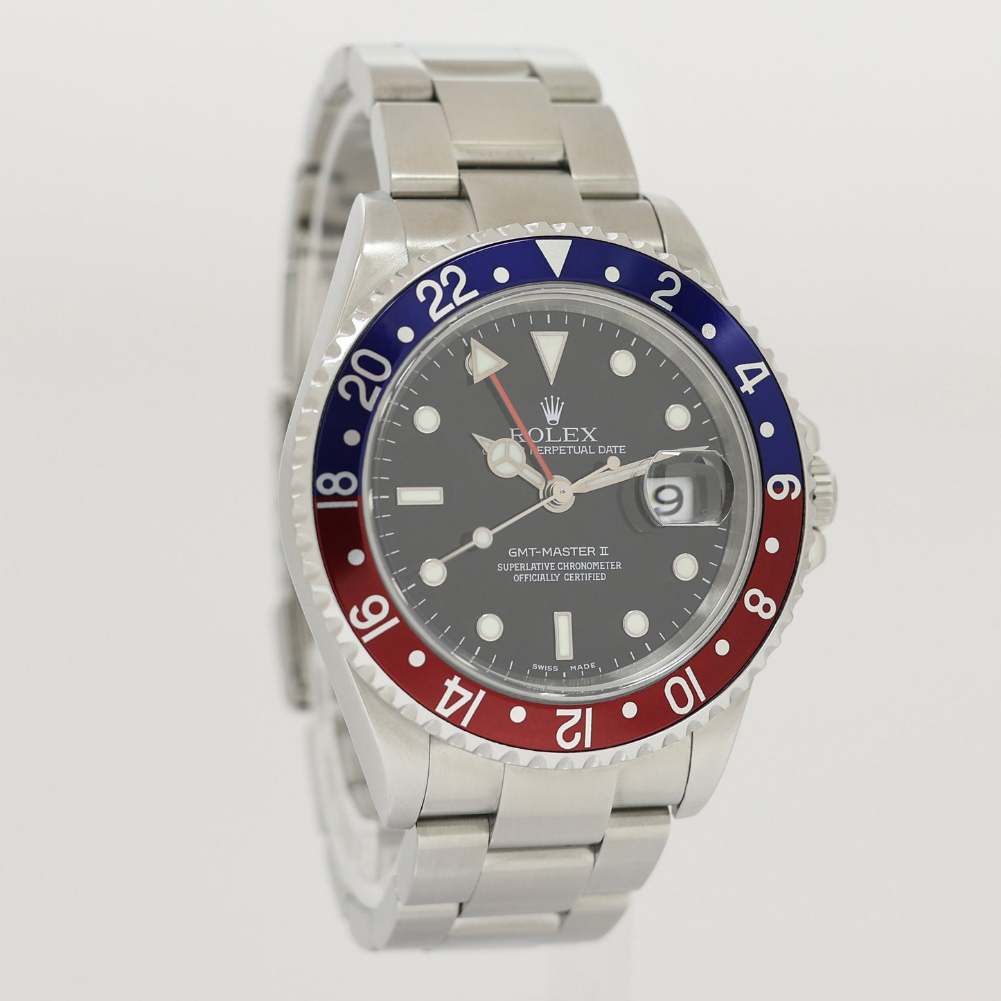 2023 RSC PAPERS Rolex 16710 GMT-Master Pepsi Blue Red 40mm Steel Watch Box