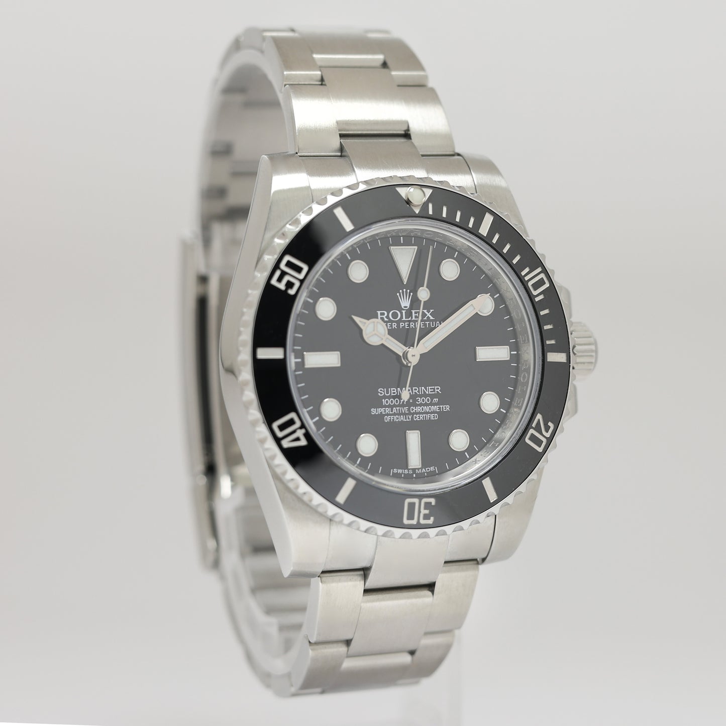MINT PAPERS Rolex Submariner No Date 114060 Steel Black Ceramic Watch Box