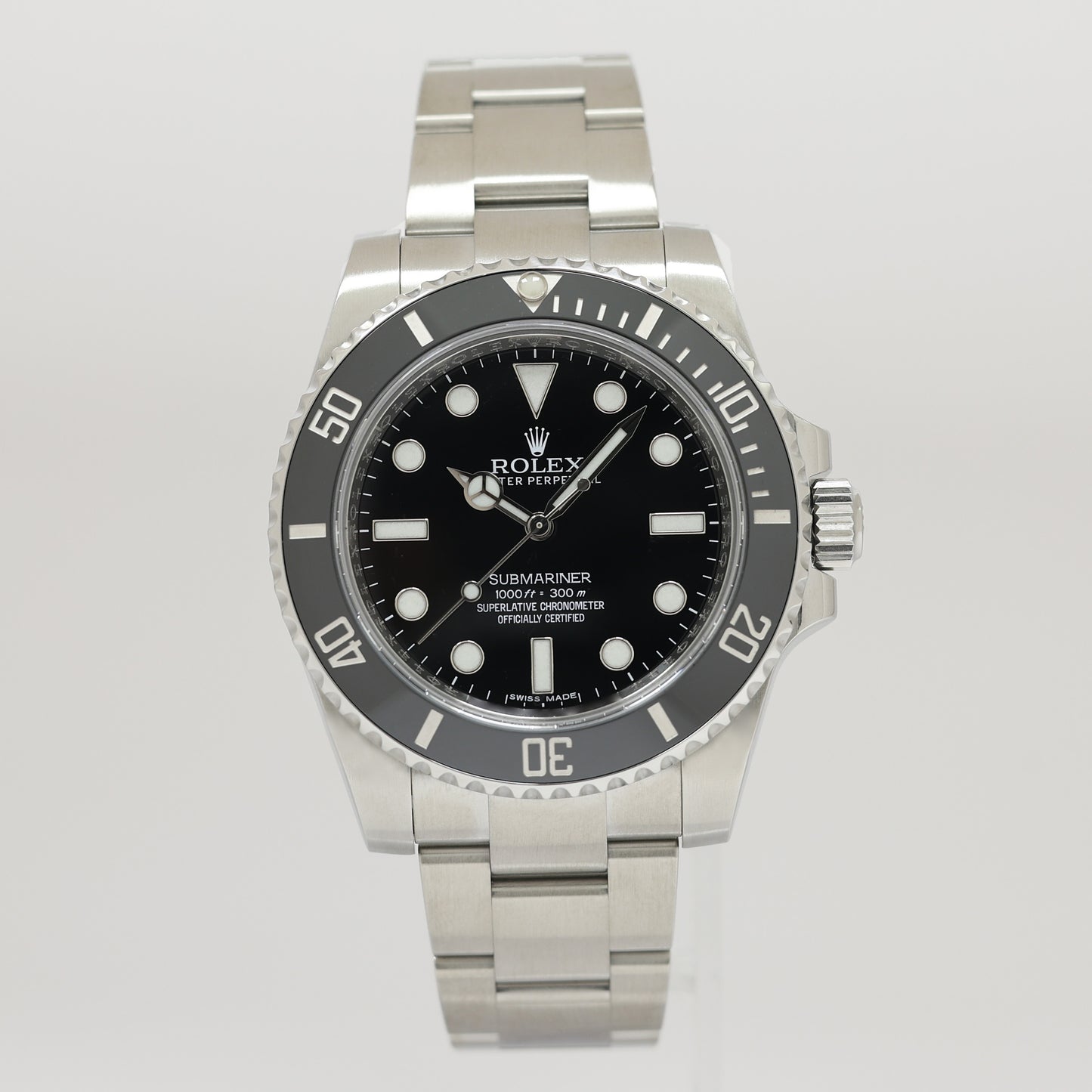 MINT PAPERS Rolex Submariner No Date 114060 Steel Black Ceramic Watch Box