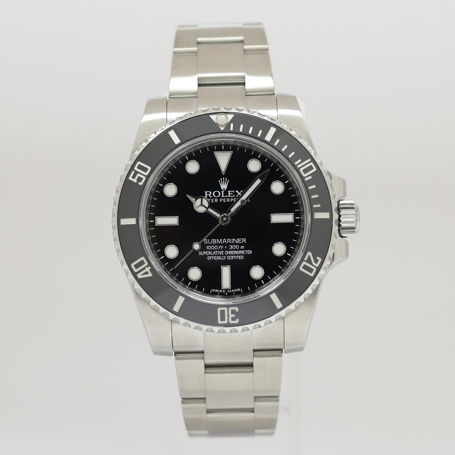 MINT PAPERS Rolex Submariner No Date 114060 Steel Black Ceramic Watch Box