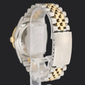 Rolex DateJust 16013 Purple Diamond Bezel Two Tone Yellow Gold Jubilee Band Watch Box