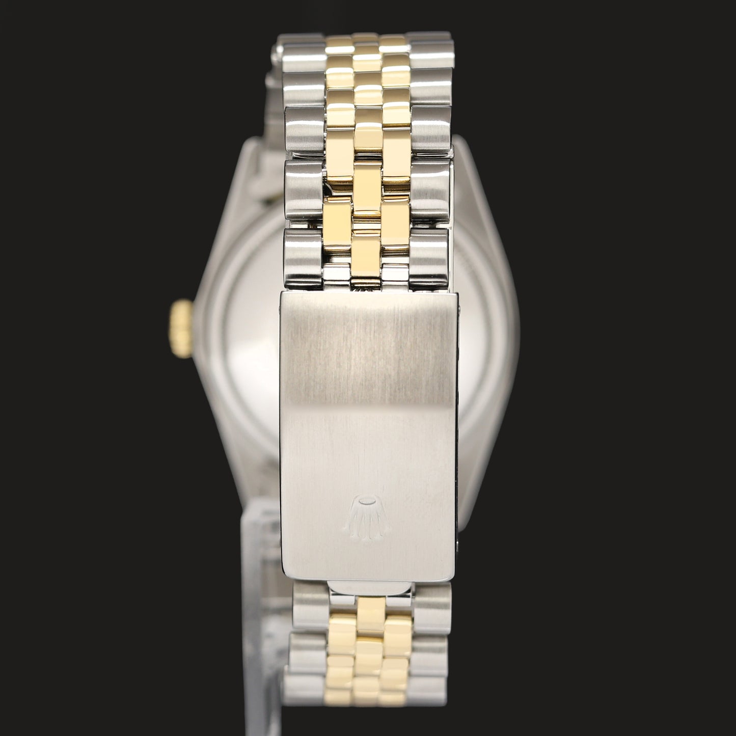 Rolex DateJust 16013 Purple Diamond Bezel Two Tone Yellow Gold Jubilee Band Watch Box