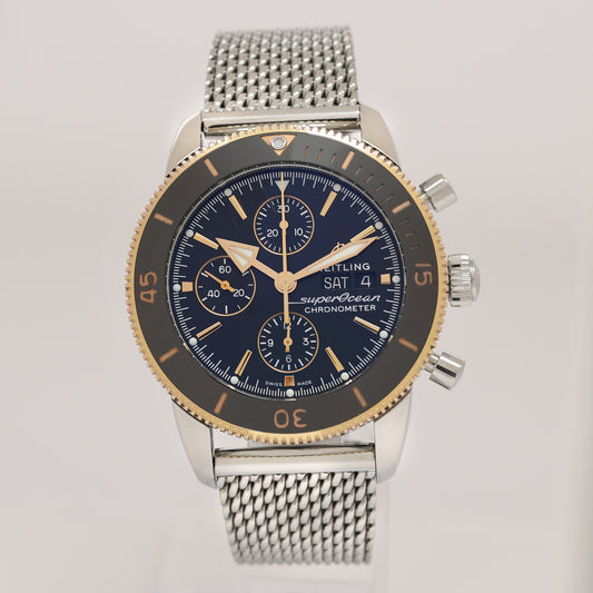 MINT Breitling Superocean U13313 Heritage II Steel Rose Gold 44mm Mens Watch Box
