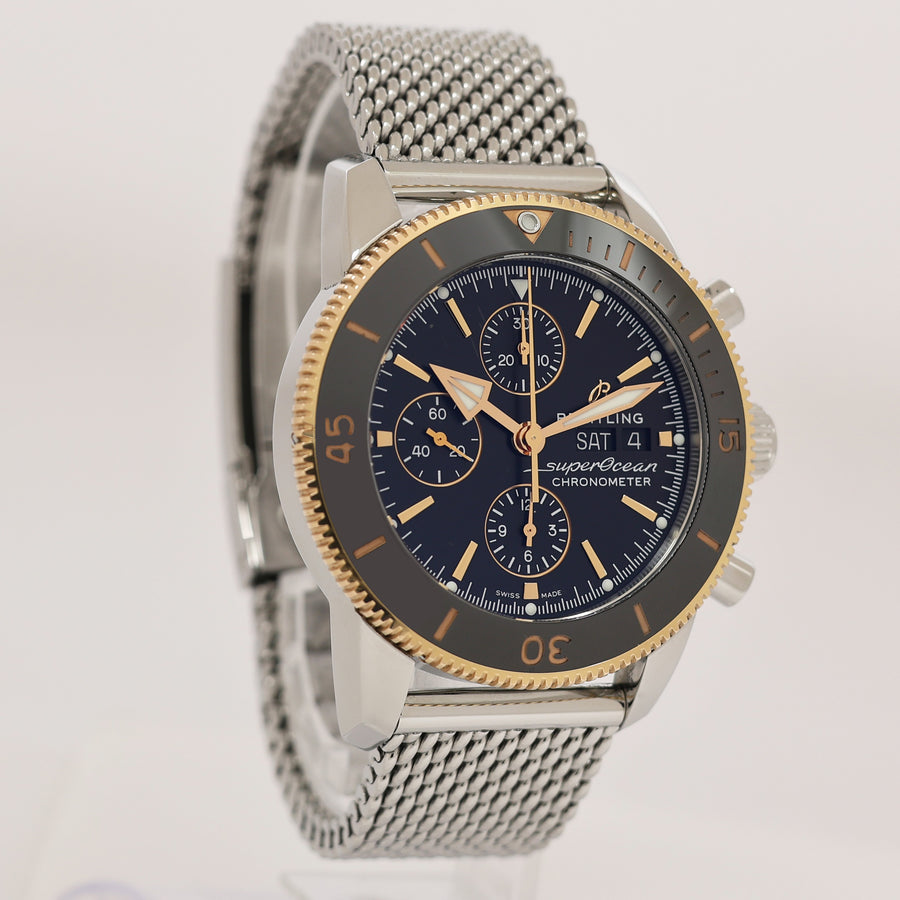 MINT Breitling Superocean U13313 Heritage II Steel Rose Gold 44mm Mens Watch Box