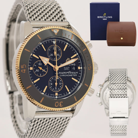 MINT Breitling Superocean U13313 Heritage II Steel Rose Gold 44mm Mens Watch Box