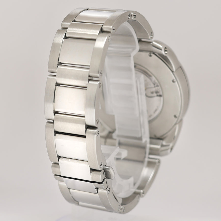 MINT Cartier Calibre de Cartier Steel 42mm Black Roman W7100016 Watch Box