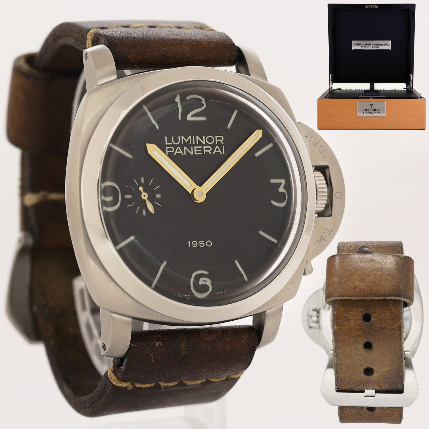 PAPERS Panerai PAM 00127 Luminor Special Edition 1950 "FIDDY" 47mm PAM00127 Watch