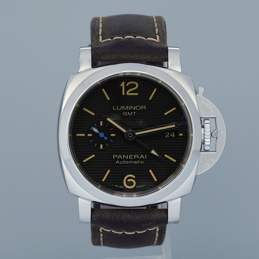 MINT Panerai Luminor 1950 GMT 42mm Steel Watch PAM01535 PAM 1535 Watch Box